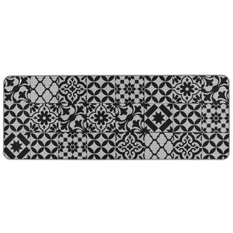 Tapis Tissé Imprimé "Bizancia" 45x120cm Gris (1/2)