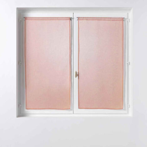 Paire de Voilages "Sandra" 60x90cm Rose (1/4)