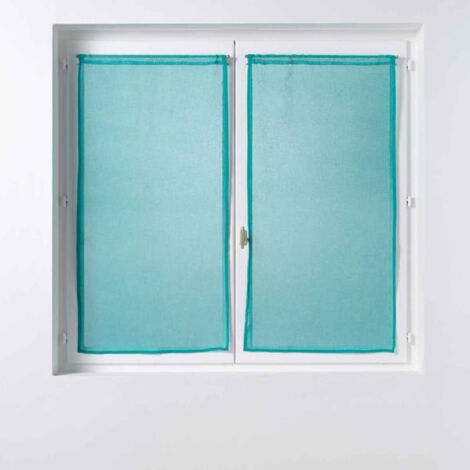 Paire de Voilages "Sandra" 60x90cm Bleu (1/4)
