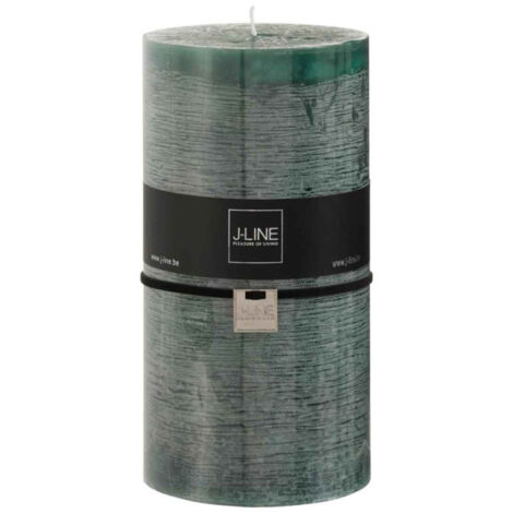 Bougie Cylindrique Déco "Junina" 20cm Vert Foncé (1/2)