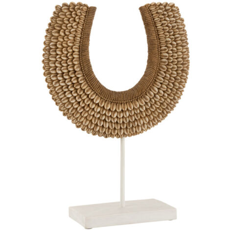Décoration sur Pied "Objet" 46cm Blanc & Naturel (1/2)
