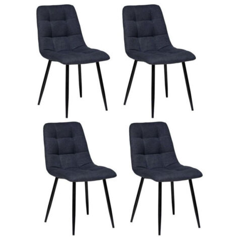 Lot de 4 Chaises Design "Sirac" 83cm Gris Foncé (1/4)