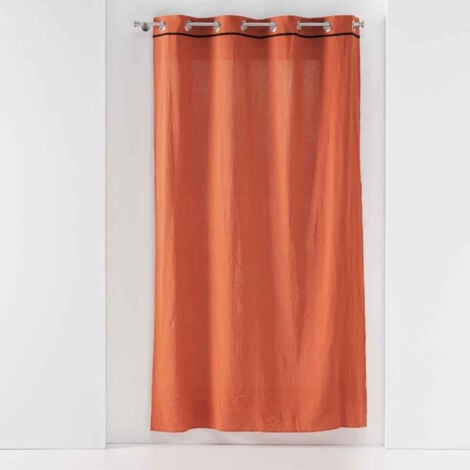 Rideau à Œillets "Linette" 135x240cm Terracotta