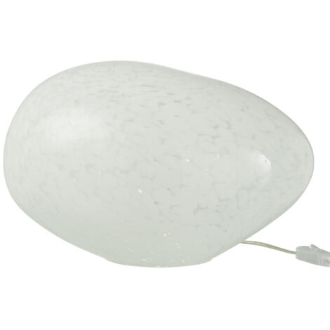 Lampe à Poser Ovale "Dany" 40cm Blanc (1/3)