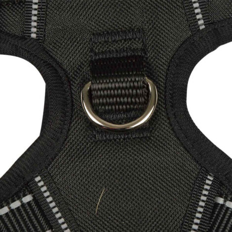 Harnais Anti-Traction Pour Petit Chien Et Chat - Taille XXS, Noir, Réfléchissant, Laisse Incluse, Pour Promenade Et Course