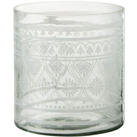 Photophore Design "Verre Motifs" 16cm Transparent (1/3)