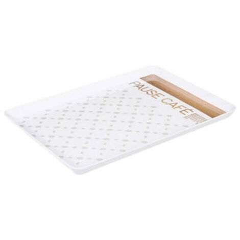 Five Simply Smart – Plateau de service mélaminé 30cm – Design scandi blanc – Dimensions L. 22 x l. 32 x H. 30 cm – Accessoire moderne pour table