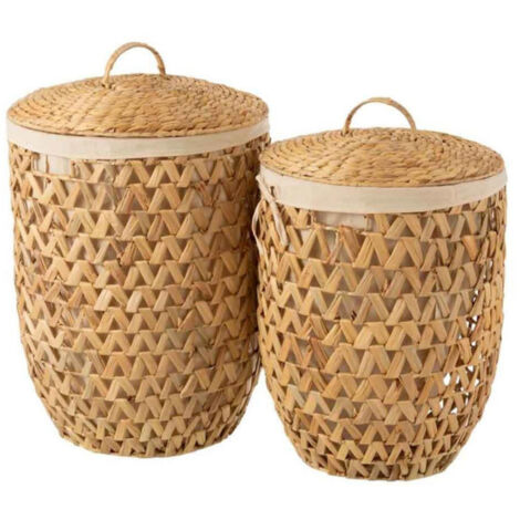 Lot de 2 Paniers à Linge "Vitoria" 60cm Naturel (1/3)