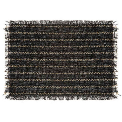 Set de Table Déco "Jute" 30x45cm Noir (1/2)