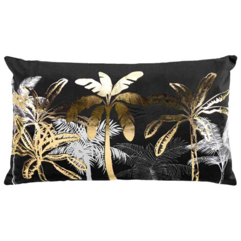 Housse de Coussin "Feanor" 30x50cm Noir & Or
