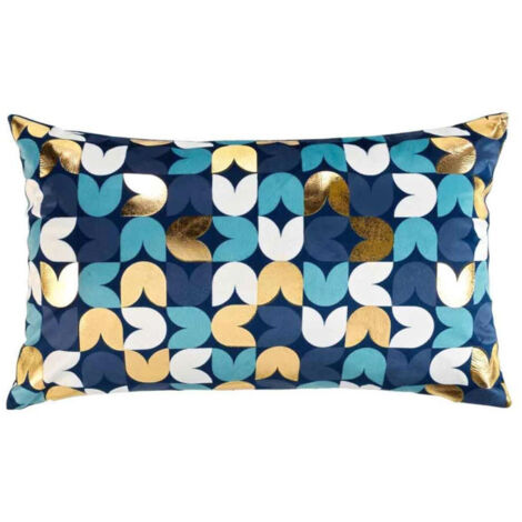 Housse de Coussin Déco "Vivaldi" 30x50cm Bleu (1/3)