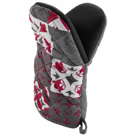 Gant de Cuisine Pince "Credence" 24cm Gris & Rouge (1/4)