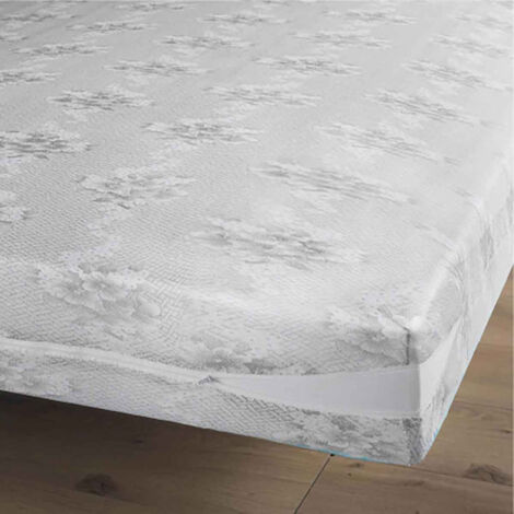 Paris Prix – Housse rénovatrice pour matelas 160x200cm – Polyester gris – Housse intégrale avec fermeture à glissière – Certification Oeko Tex Standard 100