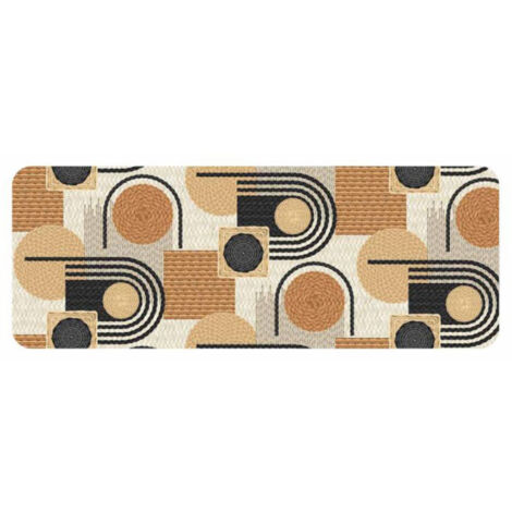 Tapis Déco Imprimé "Rondipop" 45x120cm Noir (1/2)