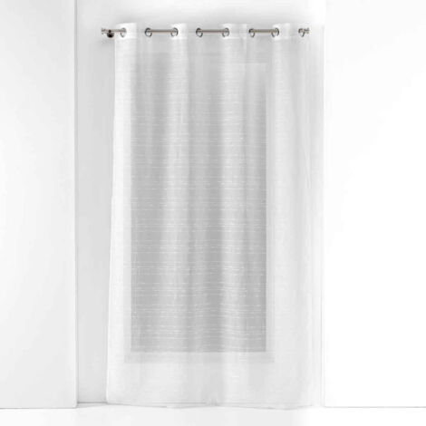 Rideau Voilage à Œillets "Opalia" 140x280cm Blanc (1/5)