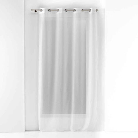 Rideau Voilage à Œillets "Perlina" 140x280cm Blanc (1/5)