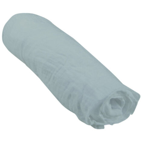 Drap Housse Bébé "Extensible" 60x120cm Vert Céladon (1/4)