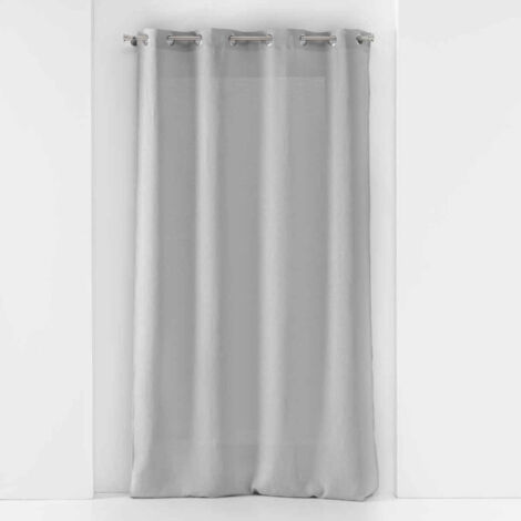 Rideau Voilage à Œillets "Soane" 140x180cm Gris (1/4)