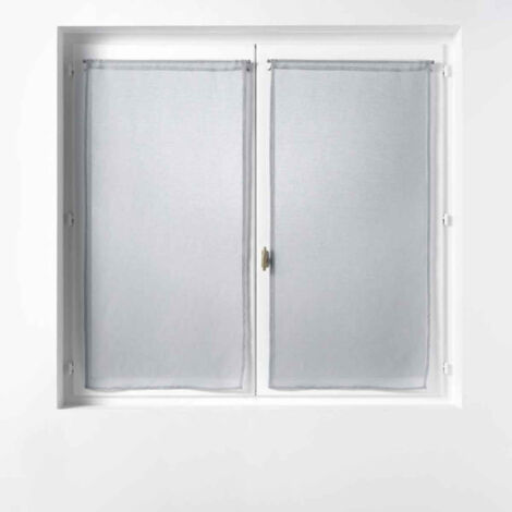 Paire de Voilages "Sandra" 60x90cm Gris (1/4)