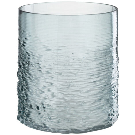 Photophore en Verre Design "Sladia" 22cm Bleu (1/3)