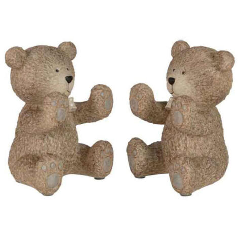 Lot de 2 Serre-Livres Enfant "Ours" 20cm Marron (1/3)