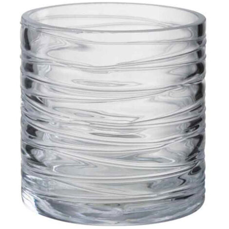 Photophore Design "Lignes Verre" 12cm Transparent (1/3)