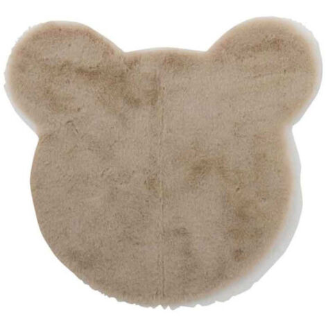 Tapis Déco Enfant "Tête d'Ours" 60cm Beige (1/4)