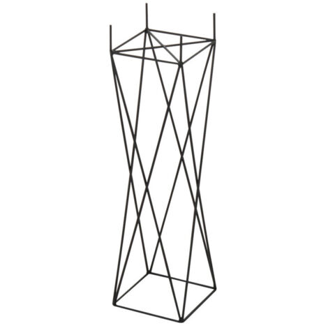 Cache-Pot en Métal "Support Croix" 55cm Noir (1/2)