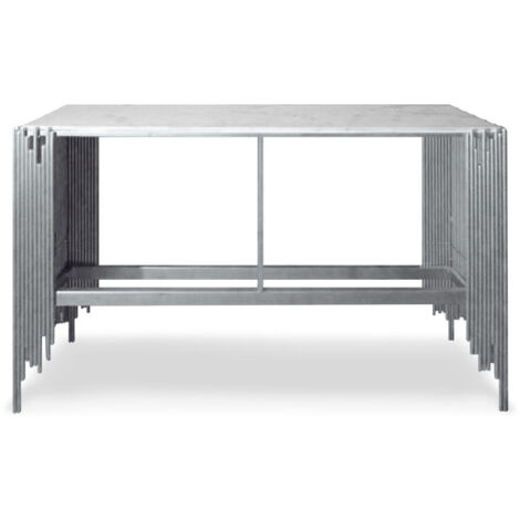 Console Design "Manala" 152cm Blanc & Argent (1/2)