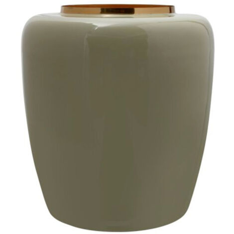 Vase Rond Design "Tribuna" 36cm Menthe & Or (1/2)