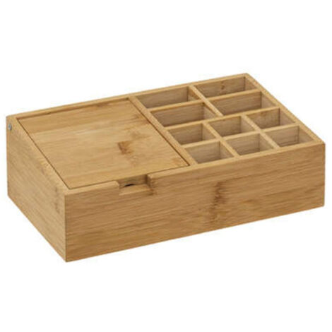 Organiseur 10 Compartiments Miroir 24cm Naturel (1/4)