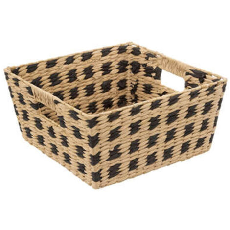 Panier de Rangement "Terre Inconnue" 31x31cm Beige (1/3)