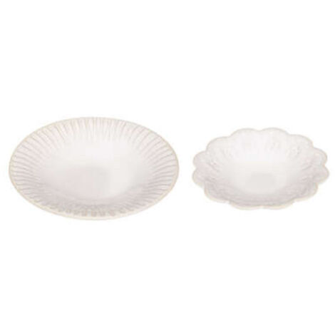 Lot de 2 Vide-Poches Design "Carmen" 15cm Blanc