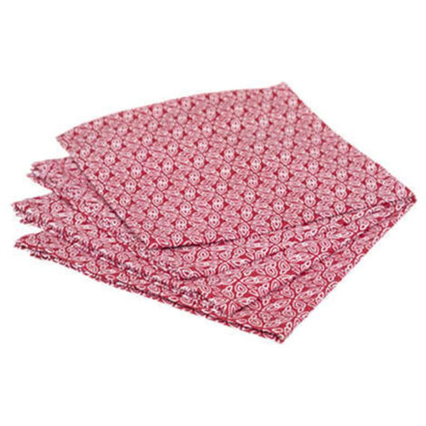 Lot de 4 Serviettes de Table "Olia" 40x40cm Rouge