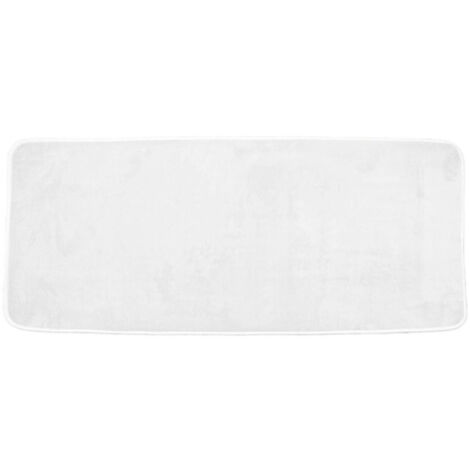 Tapis de Bain Microfibre "Vitamine" 50x120cm Blanc (1/2)