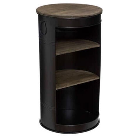Table à Café Ajourée en Métal "Diego" 92cm Noir