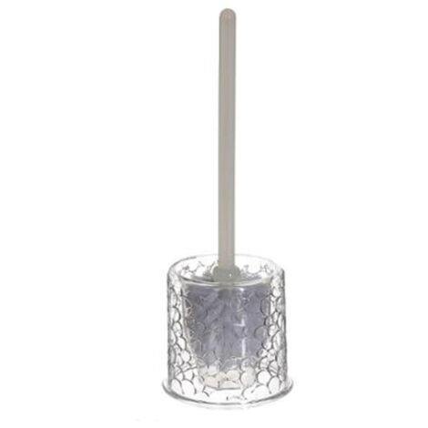 Brosse WC en Plastique "Galet" 37cm Transparent (1/3)