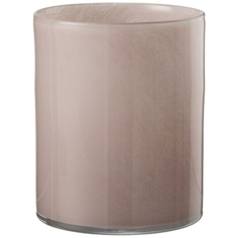 Photophore Design en Verre "Jade" 18cm Rose (1/3)