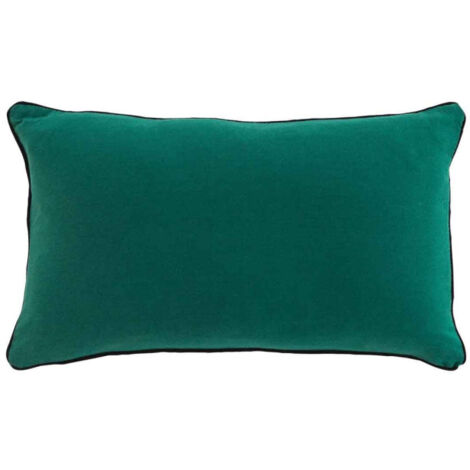 Coussin Déco Uni "Linette" 30x50cm Émeraude (1/3)