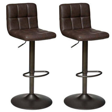 Lot de 2 Chaises de Bar "Delek" 102cm Marron (1/4)