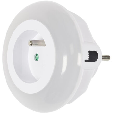 Prise Led "Détecteur de Luminosité" 8cm Blanc (1/5)