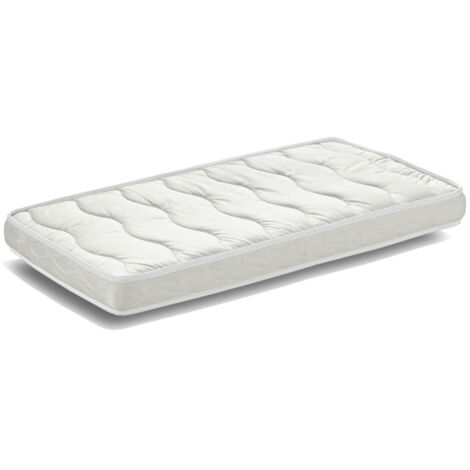 Lit Enfant & Matelas "Cabane" 70x140cm Blanc