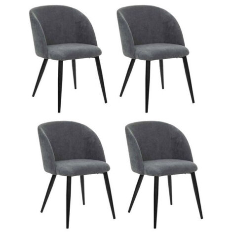 Lot de 4 Chaises Design "Celeste" 81cm Gris Galet (1/3)