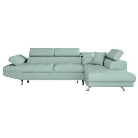 Canapé d'Angle Droit Convertible "Noma" 271cm Bleu Clair (1/5)