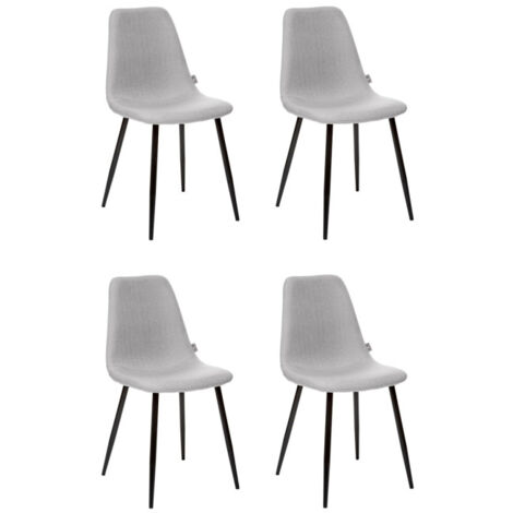 Lot de 4 Chaises Design "Nokas" 85cm Gris (1/5)