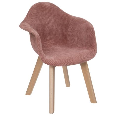 Atmosphera – Chaise enfant rose 56cm – Lot de 4 – Polypropylène et hêtre – Accoudoirs pour confort – Usage intérieur