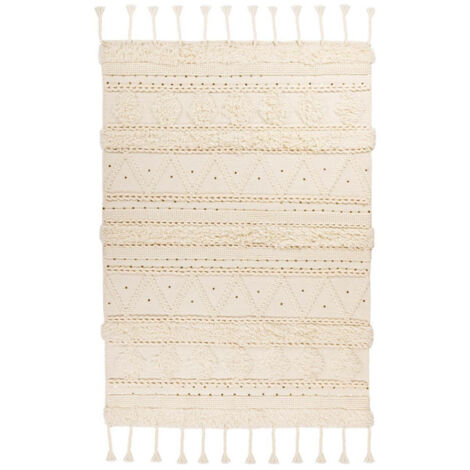 Tapis Bohème Fait à la Main "Bohist III" Crème 200 x 290 cm (1/4)