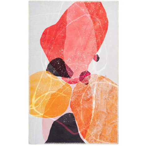 Tapis Tissé à Poils Plats "Picassa" Multicolore 80 x 150 cm (1/4)