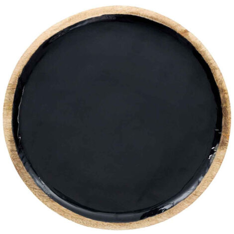 Dessous d'Assiette en Bois "Black Forest" 35cm Noir (1/3)