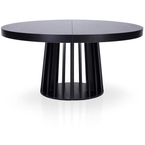 Table de Repas Extensible "Laize" 150-300cm Noir (1/4)